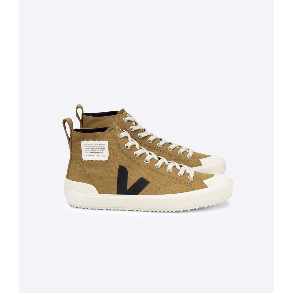 Men\'s Veja NOVA HL RIPSTOP High Tops Khaki | ZA 100JPQ